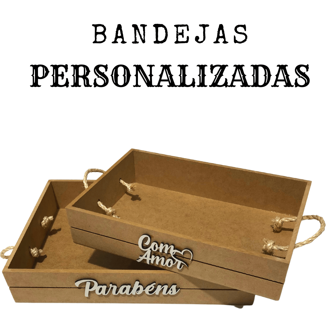 Bandeja MDF 2 Tiras com aplique